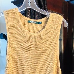 Ralph Lauren gold sweater . Could be a dress !